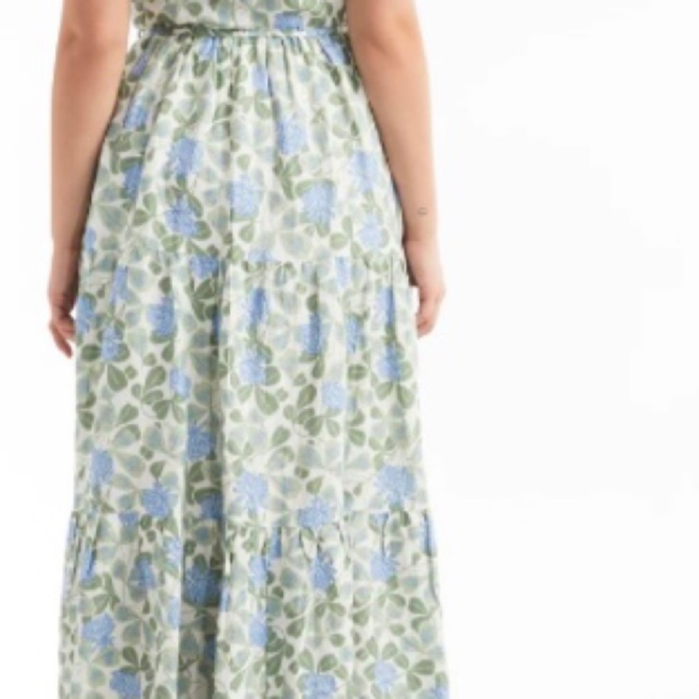 Hermoza Blue and Green Floral Maxi Dress - Picture 13 of 14